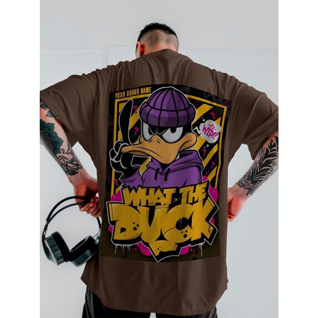 Camisa Camiseta Pato Loco Oversized  Streetwear Unissex ref-3909 Dtf