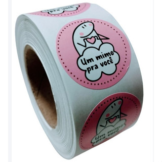 250 Etiquetas Adesivas Um Mimo para você Flork TAMANHO 3 CM em Oferta na Shopee
