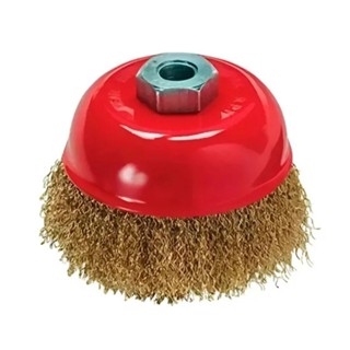 Escova de Aço para Esmerilhadeira Copo 4" (100mm) Rosca M14 em Oferta na Shopee