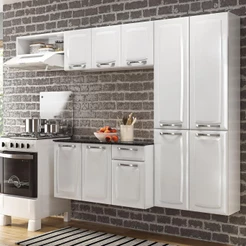 Cozinha Amanda Compacta Em Aço Completa Com 10 Portas 1 Gaveta Branco Itatiaia