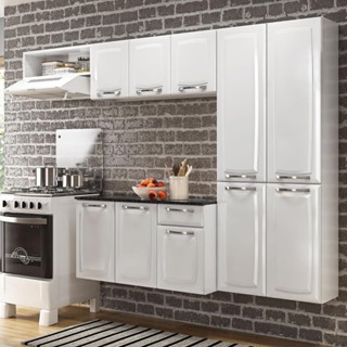 Cozinha Amanda Compacta Em Aço Completa Com 10 Portas 1 Gaveta Branco Itatiaia em Oferta na Shopee