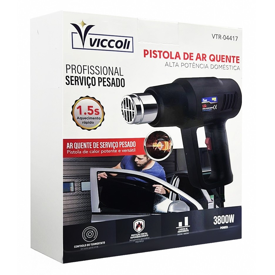 Soprador Térmico Pistola de Ar Quente 3800W 2 Temperaturas 110V ou 220V Envio Imediato em Oferta na Shopee