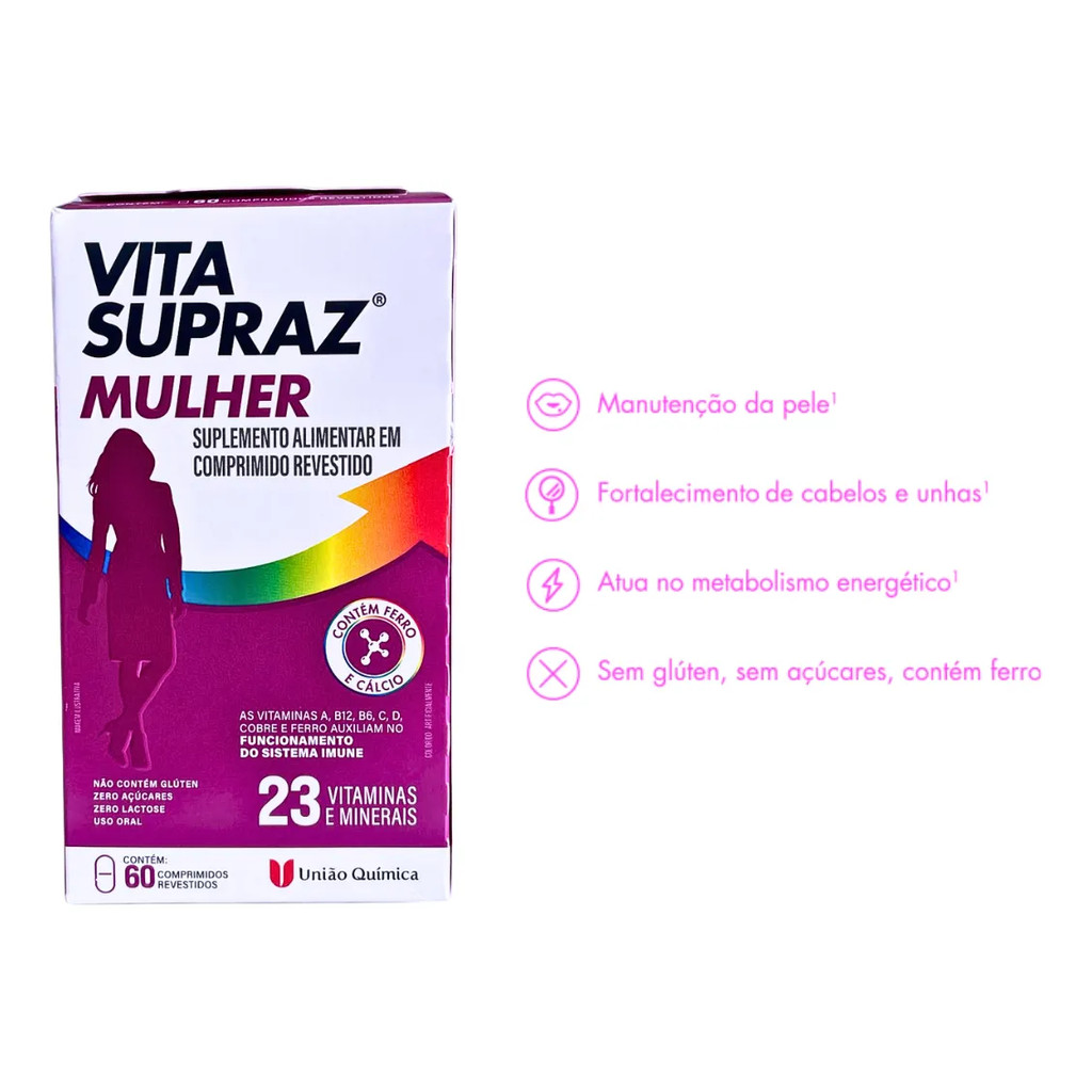 Vita Supraz Mulher Suplemento 60 Caps - União Quimica. — imagem 2 de 2