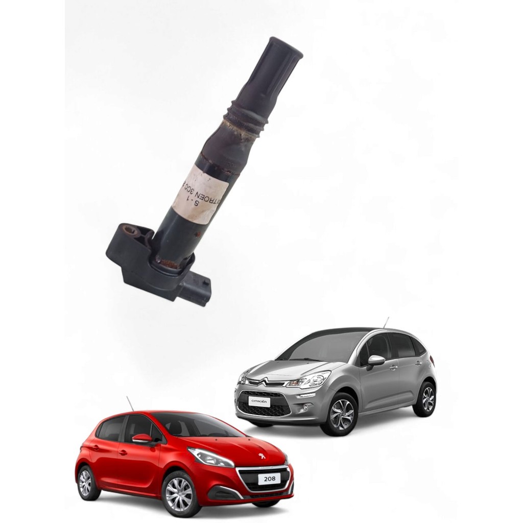 Bobina Ignição Peugeot 208 Citroen C3 1.2 12v 3cc 2017/2020 967124580