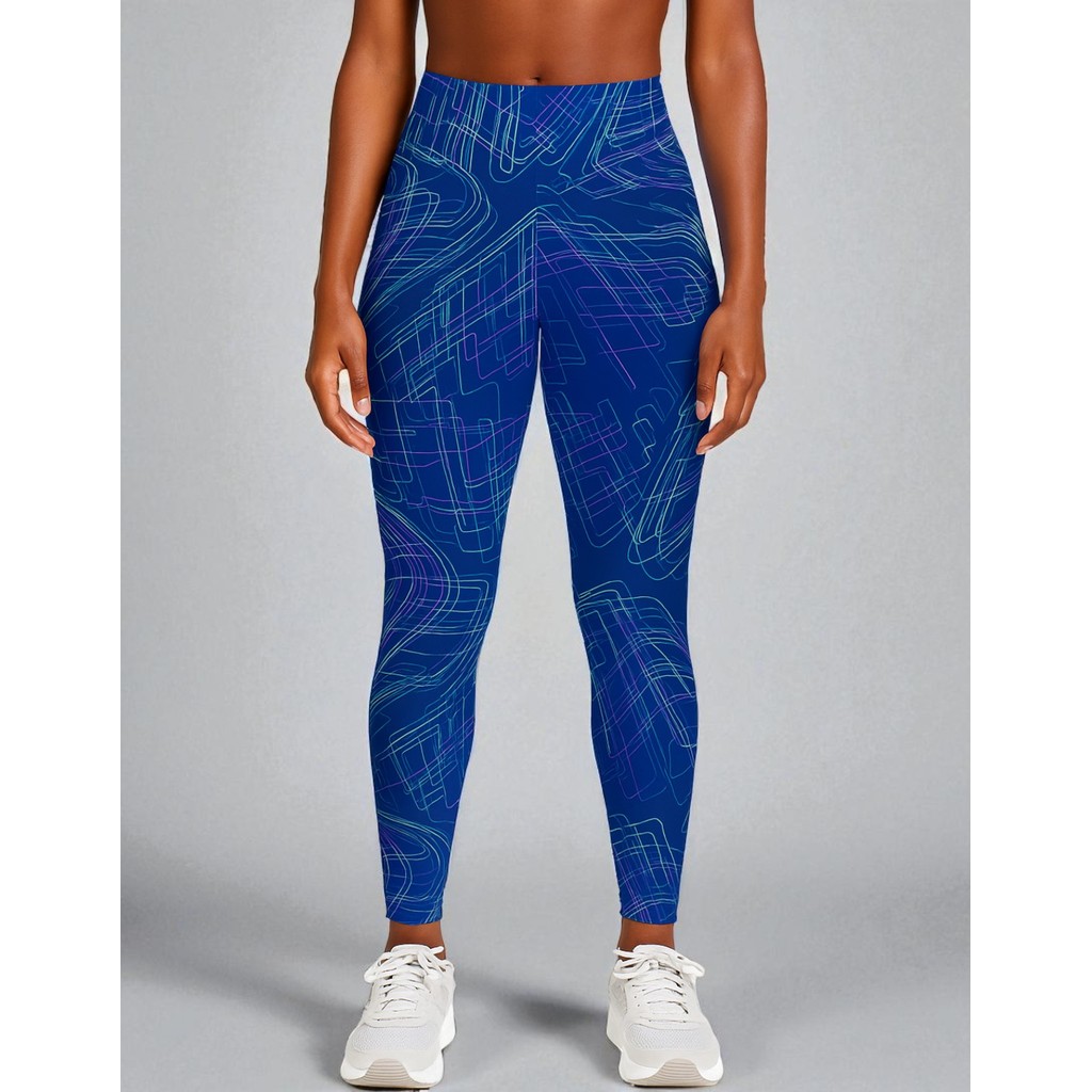 Combo 4 Calça Legging Feminina Estampada Longa Fitnes Grossa Compressao Leve Cintura Alta Que Nao Marca O Corpo