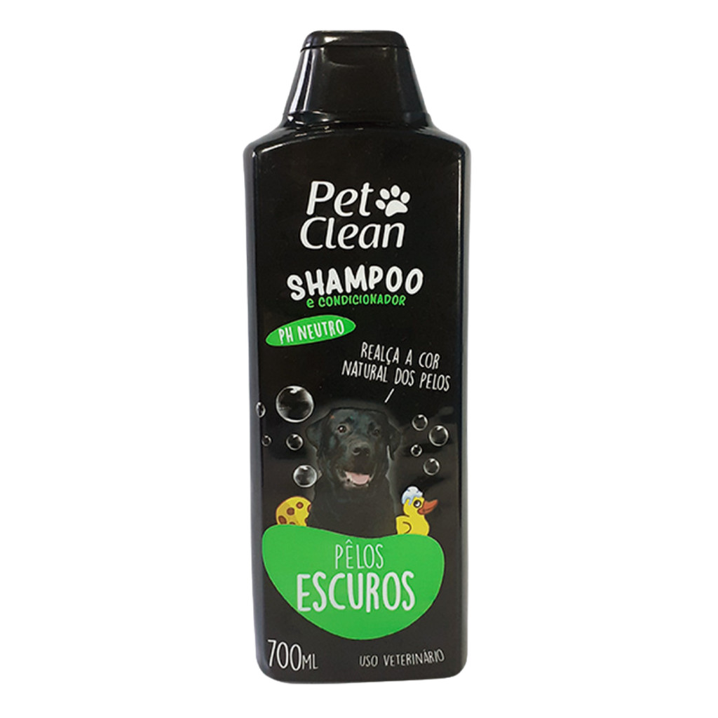 Shampoo Escurecedor Pet Clean 700ml Para Cães E Gatos Pelos Escuros