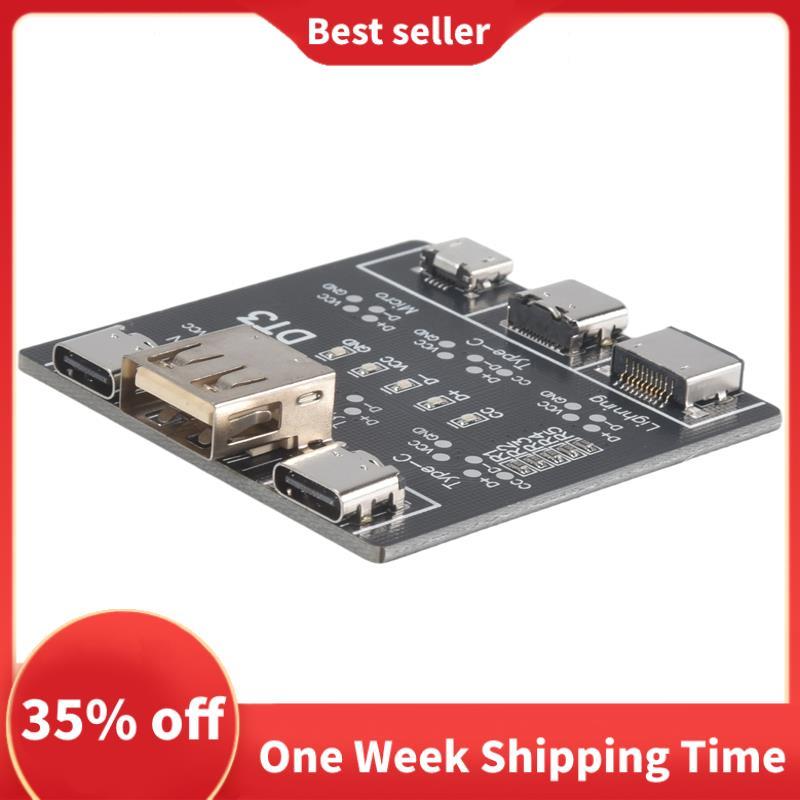 Placa De Detecção De Linha De Dados USB DT3 Testador De Cabo Para IOS Android Micro-Tipo-C
