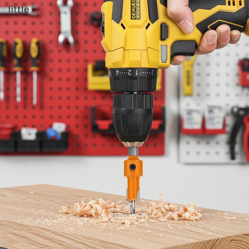 [vnlittle] 5/7 Pcs Haste HSS Carpintaria Escareador Router Bit Extrator De Parafuso Remon Demolição Para Fresa De Madeir