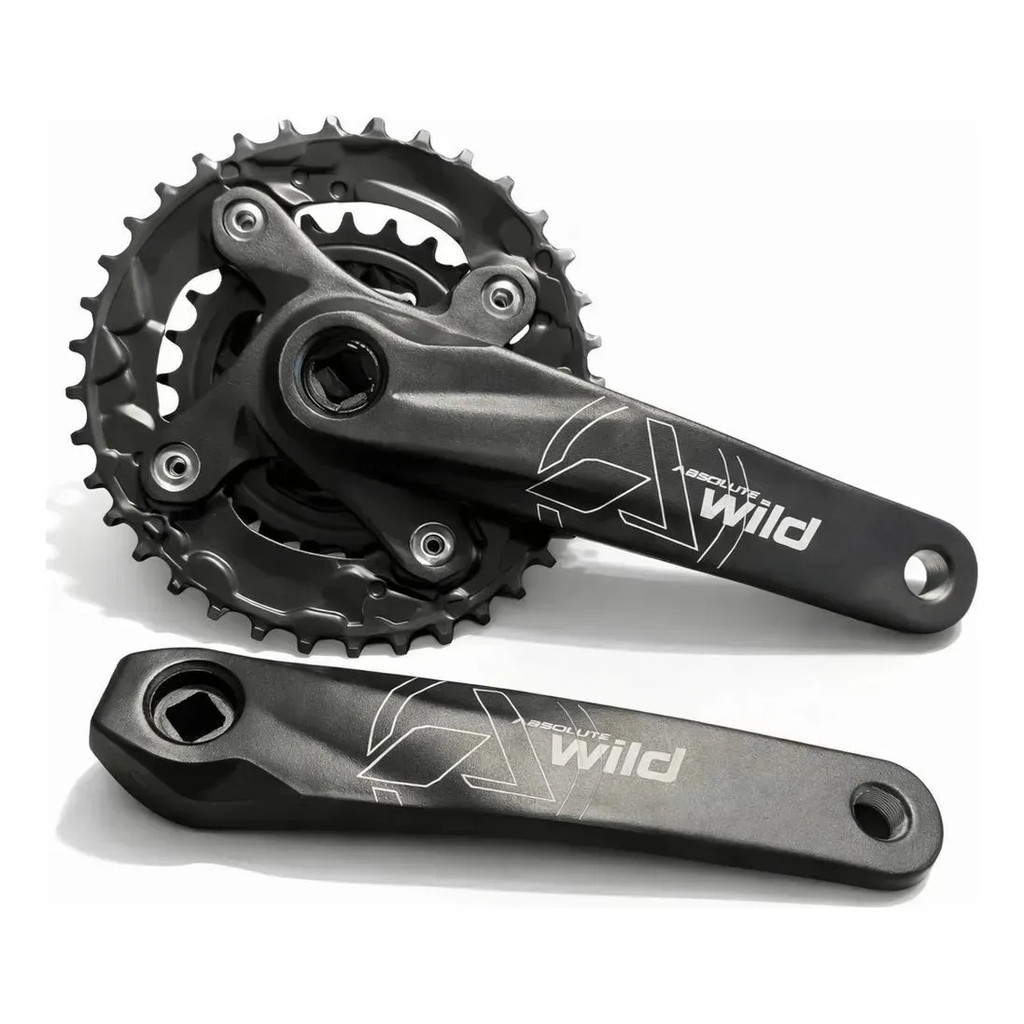 Pedivela 9/ 10 Vel Absolute Alumínio Wild 175mm 38/24d Preto