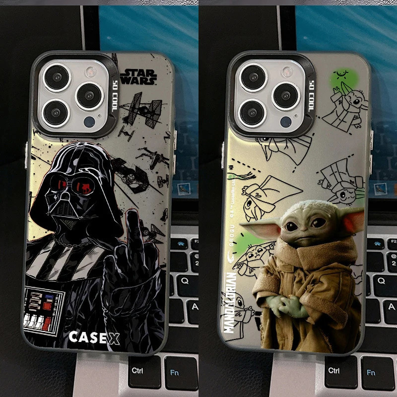 Capa de Telefone de Luxo Anime Star Wars para iPhone 17 16e 16 15 14 13 12 11 mini Pro Max X XR XSMAX 8 Air Plus, Capa A