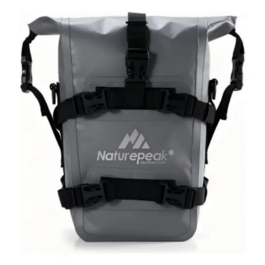 Par de Alforges Impermeáveis para Moto – 8L Cada – Bolsas Laterais Estanques – Cor Cinza Premium