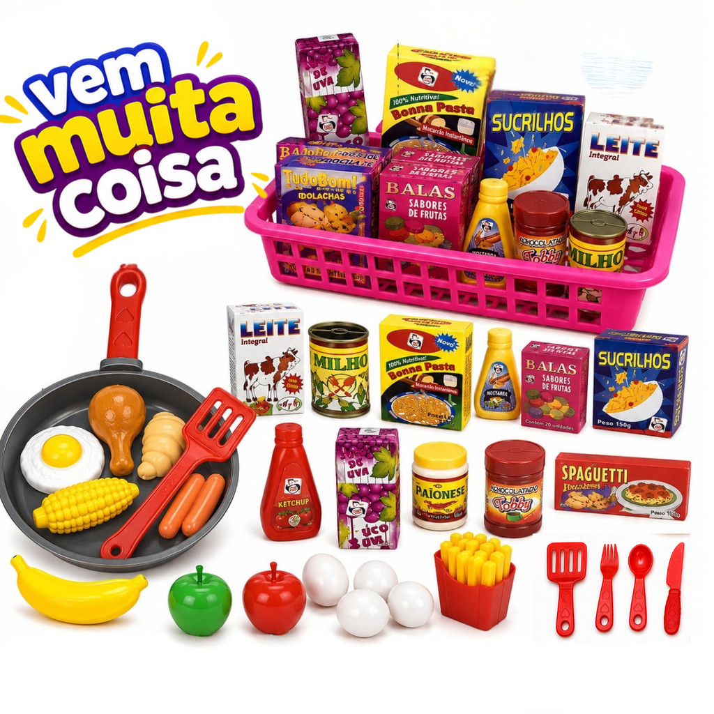 Brinquedos de Cozinha Infantil Comidinhas Frutas Mercadinho