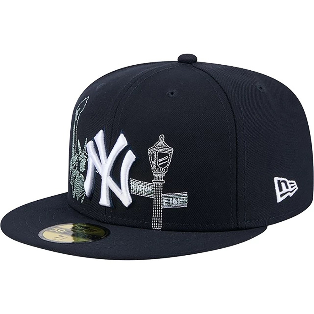 Boné New Era 59fifty New York Yankees State Stitch Marinho — imagem 2 de 2