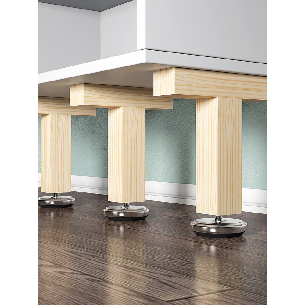 Pés de suporte ajustáveis para móveis, armário de TV, Rack de aumento, pés de sofá, pés de madeira sólida, perna de mesa