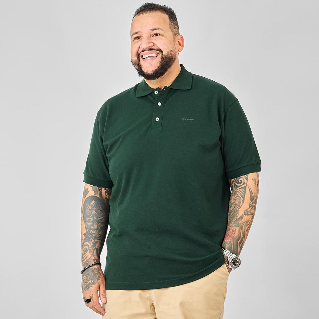 Camisa Polo Masculina Plus Size Algodão Pima Peruano Legitimo Alta Gramatura G1 ao G5 - Zero Kelvin