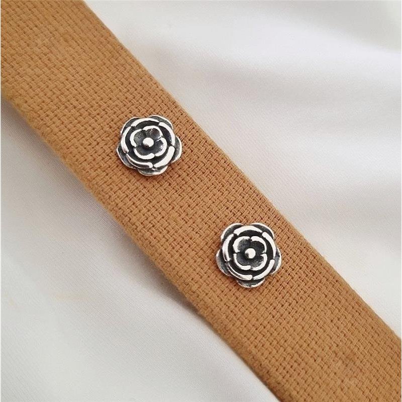 BRINCO PRATA 925 BALI FLOR PEQUENO