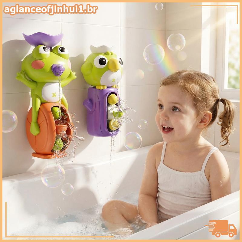 [AGBR] Brinquedo De Banho Infantil Com Roda D'água , Sapo Fofo , Pássaro , Jogo Aquático Para Crianças , Banheira , Chuv