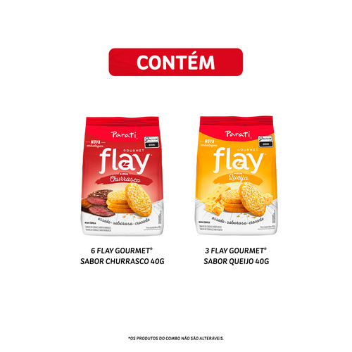 Combo Flay Gourmet Churrasco 40g 6 unidades + Flay Gourmet Queijo 40g 3 unidades — imagem 2 de 2