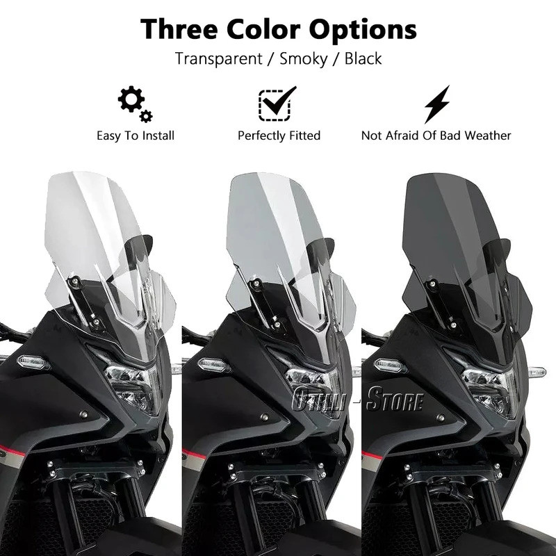 Para Honda XL750 TRANSALP XL 750 Transalp 2023 2024, Para-brisa de Motocicleta, Protetor de Vento Frontal em Acrílico, D