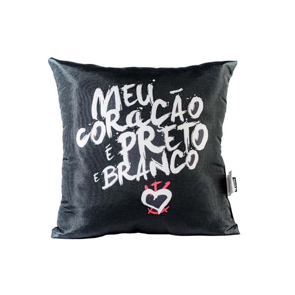 Almofada Decorativa Time Corinthians Com Enchimento em Micro Fibra 100% Siliconada - Antialérgica (Bem Fofinha)