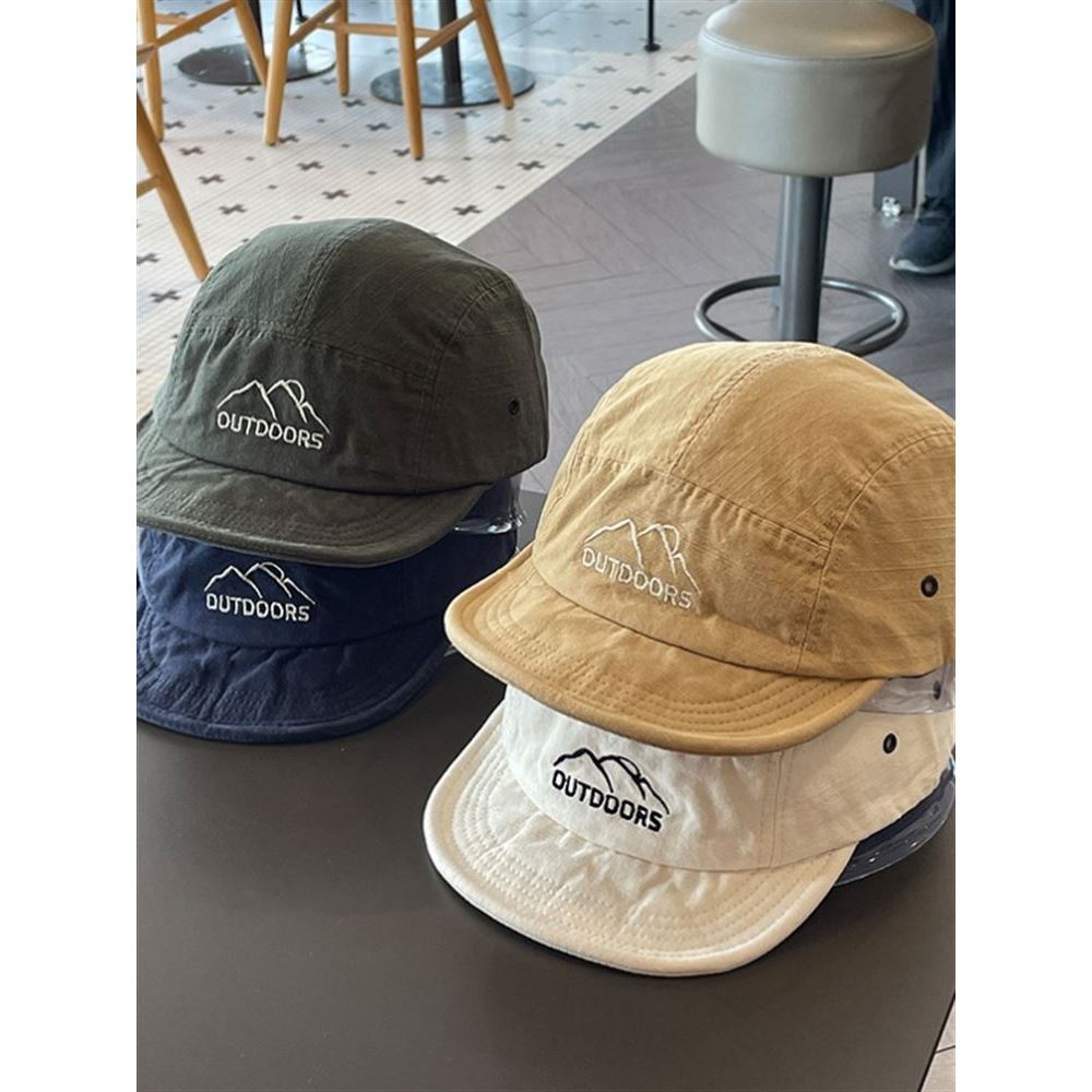 Americano Retro Street Wear boné de aba curta preto puro algodão macio topo carga chapéu de aba curva skate chapéu de be