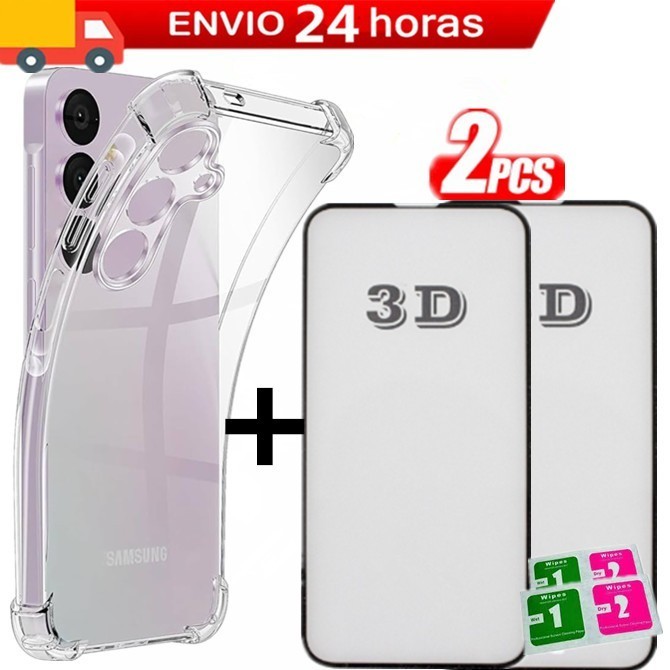 Capa Anti Impacto + 2 Películas 3D Samsung A10/A12/A11/A13/A14/A15/A32/A71/A51/A52/M14