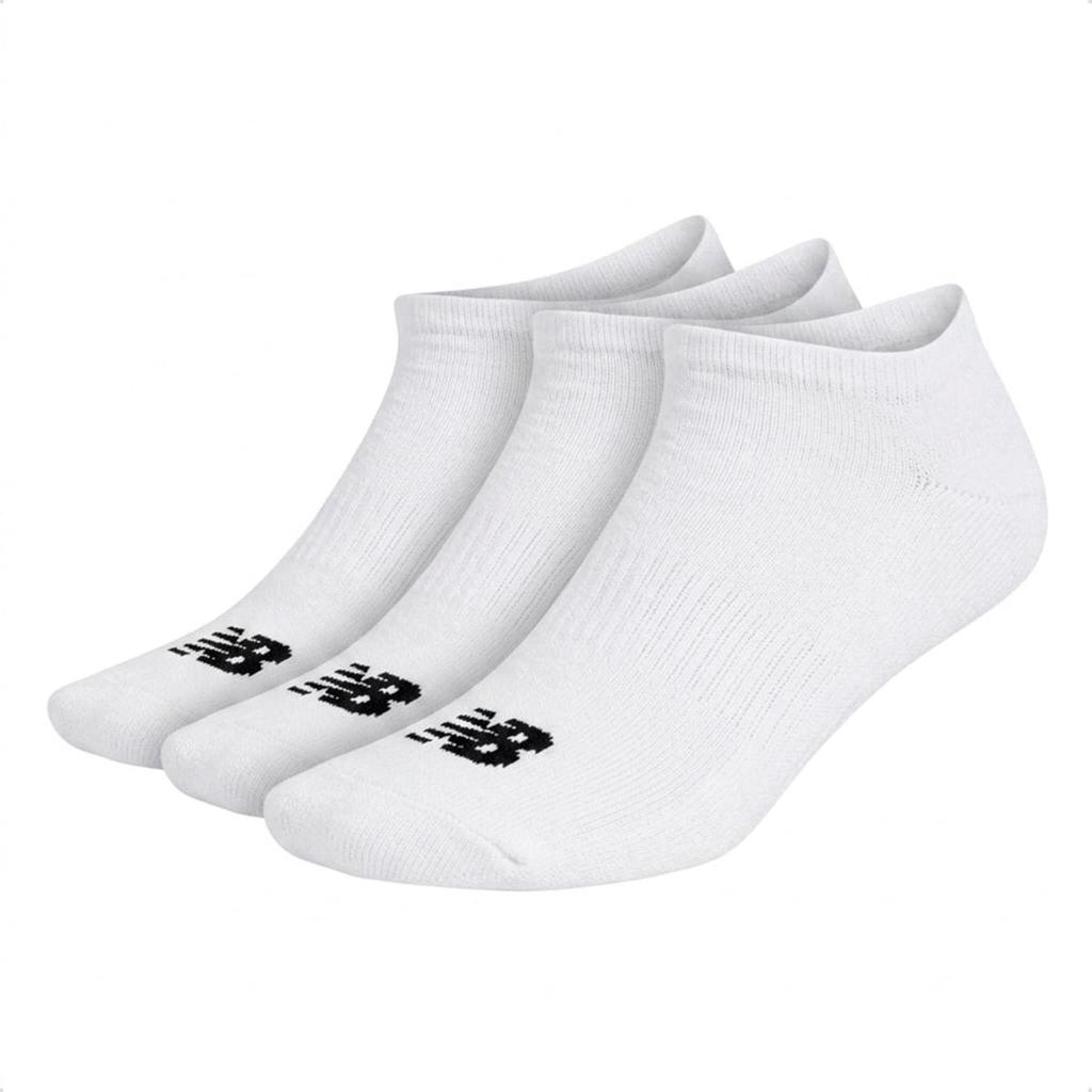 Kit 3 Pares De Meias New Balance Unissex Algodão Cano Invisível