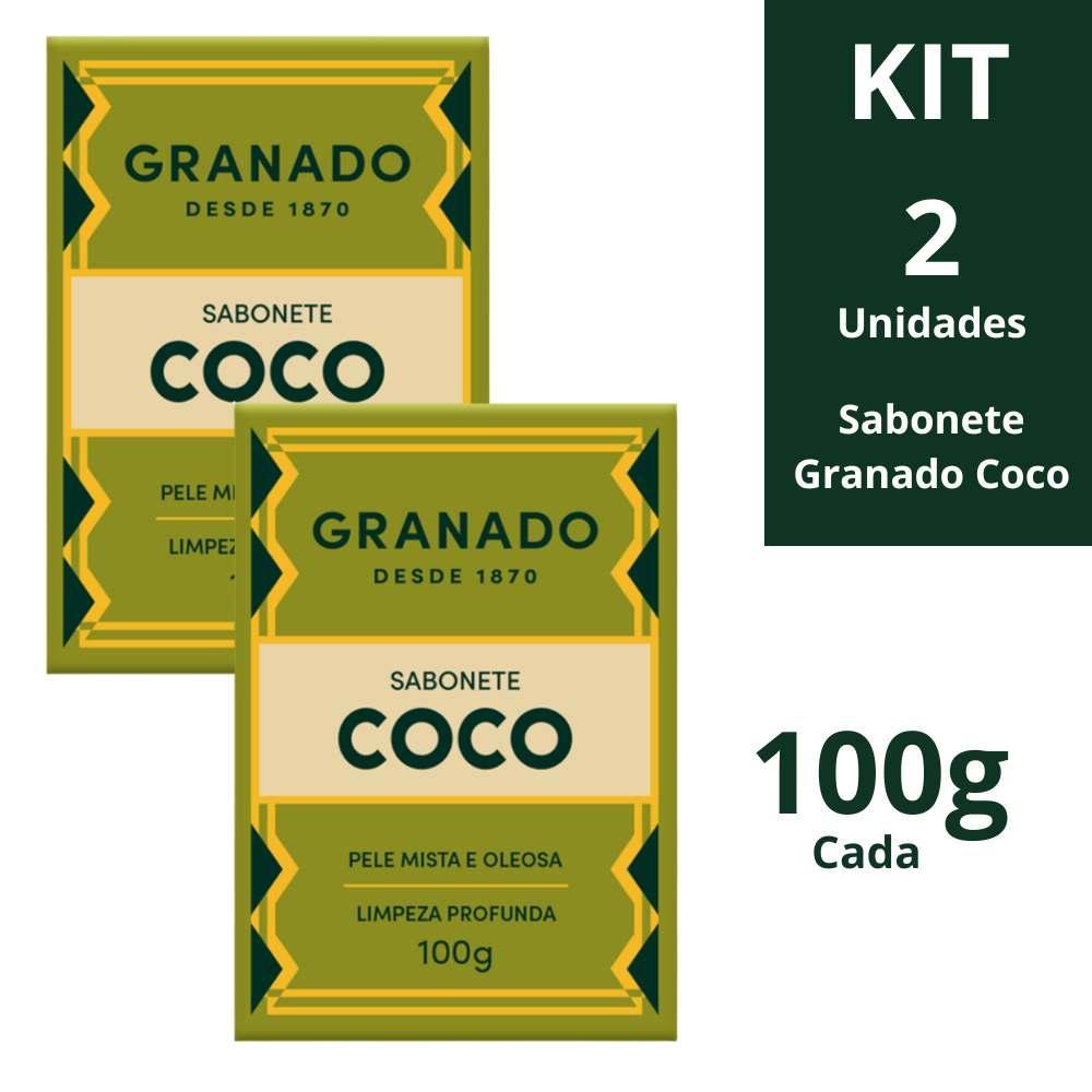 Kit 2 Un Sabonete em Barra Granado Coco 100g Cada