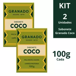 Kit 2 Un Sabonete em Barra Granado Coco 100g Cada