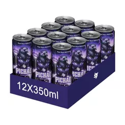 Pack Energético Pichau Açai Zero, 350ml, Sem Açúcar, Com 12 unidades