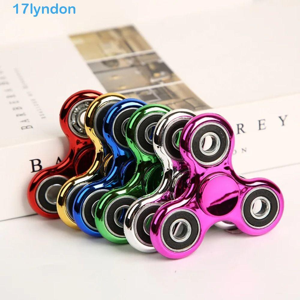 LYNDON Hand Spinner , Chapeamento Giroscópio De Três Dedos Na Ponta Do Dedo , Brinquedo Fidget De Descompressão