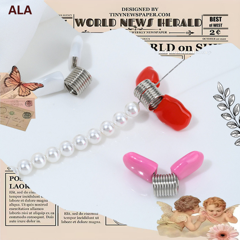 Bead-Stop clipe miçangas ferramenta auxiliar primavera clipe manga de borracha pequeno clipe DIY pulseira miçangas Anti-