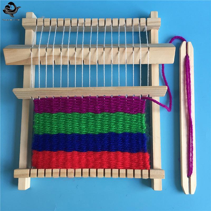 PFG Tear De Tecelagem De Madeira Fio Artesanal DIY Máquina De Tricô Manual Crianças Brinquedos Educativos FG