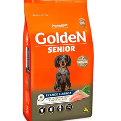 Ração 10,1Kg Golden Cães Sênior Raças Pequenas Mini Bites Frango e Arroz