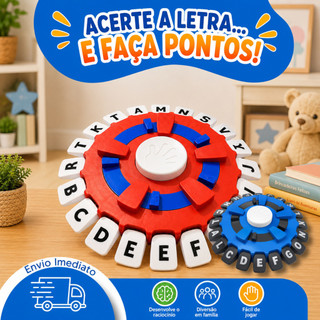 Brinquedo Educativo Stop Eletrônico Jogo De Palavras Alfabeto Completo Família Escola