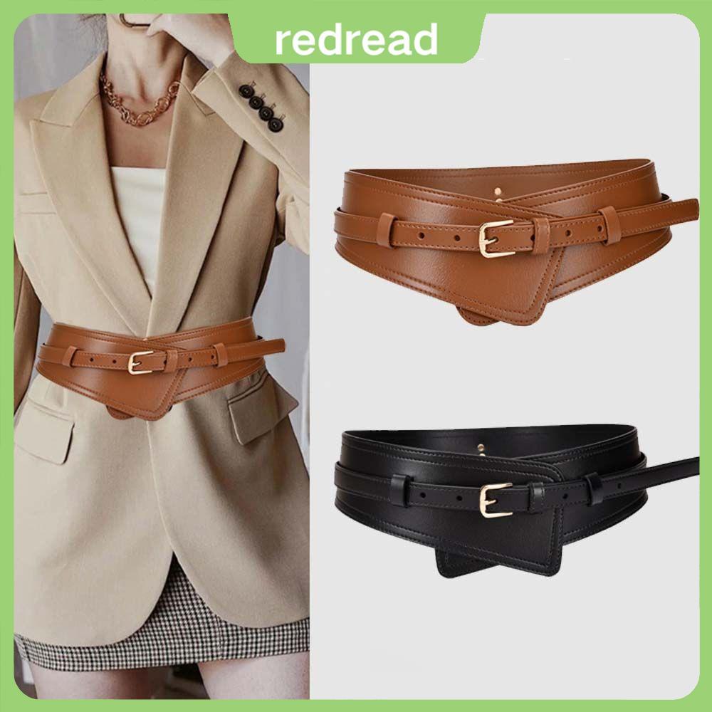 Cinto REDREAD , Cintos Largos Com Fivela De Liga De Couro PU , Vestido De Cintura Elástica Fashion Emagrecedor