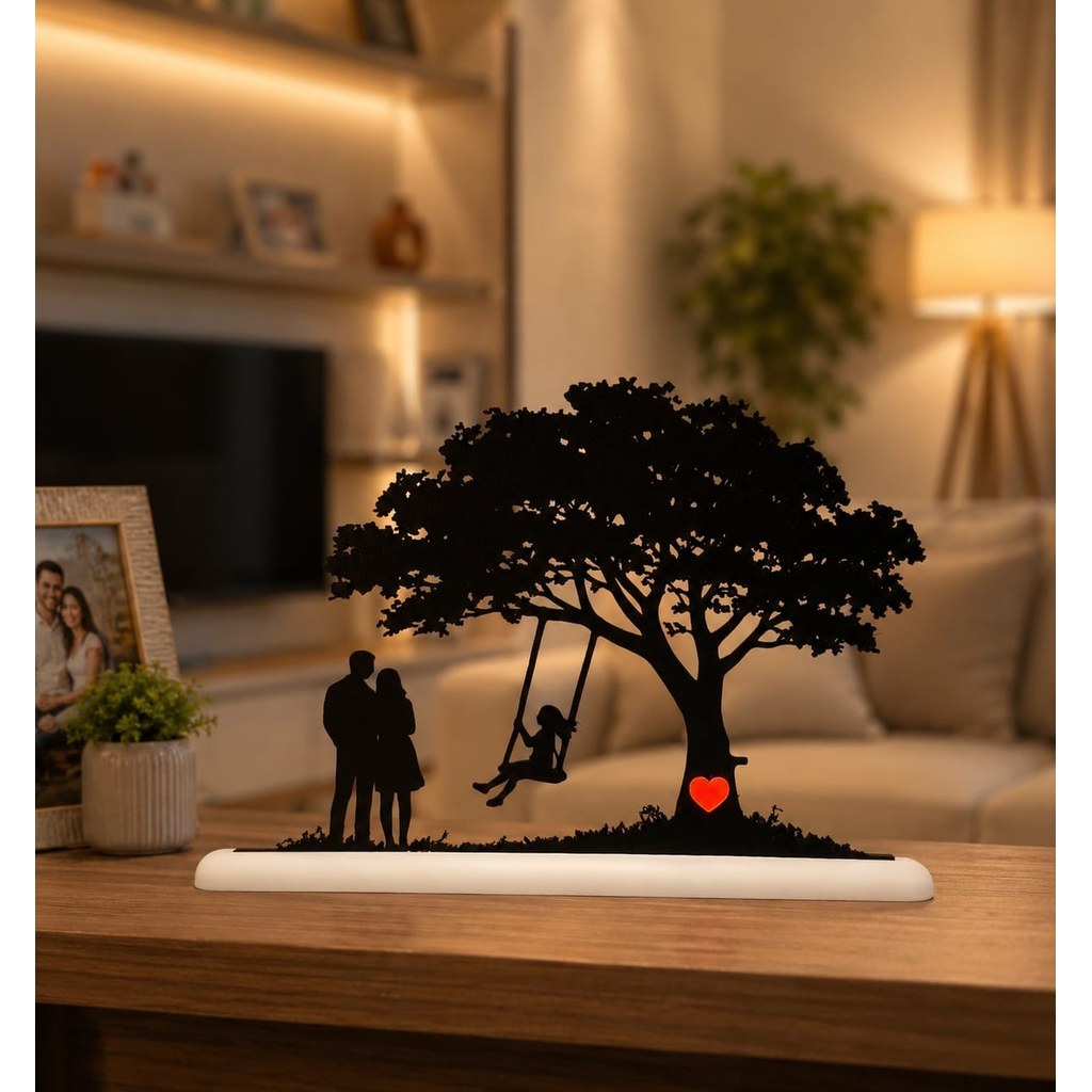 Escultura Decorativa Família Árvore da Vida 3D Decoração Moderna Presente