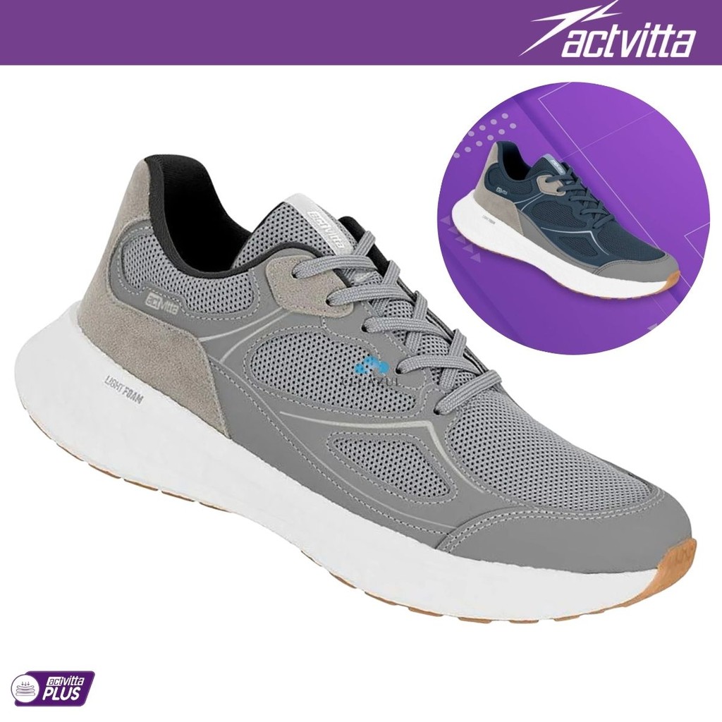 Tênis Esportivo Masculino Actvitta Confortável Corrida Casual Solado Macio Light Foam em Oferta na Shopee