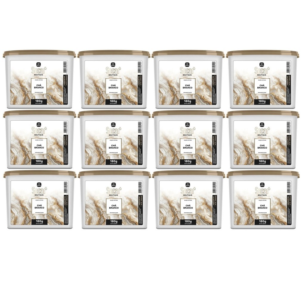 12 Evita Mofo Secar - Chá Branco 180g anti mofo Desumidificador Ambientes