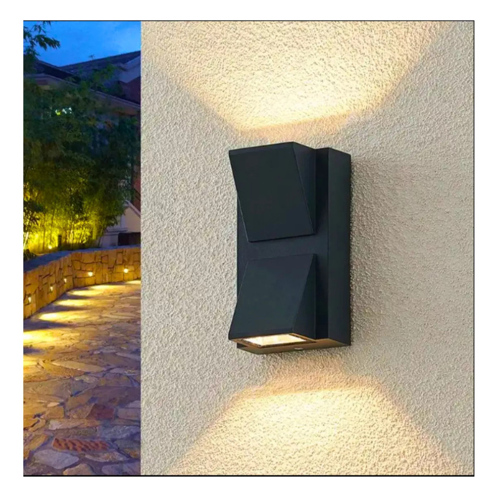 Arandela Luminaria Refletor 2 Facho Luz Led 6w Decorção Ip65