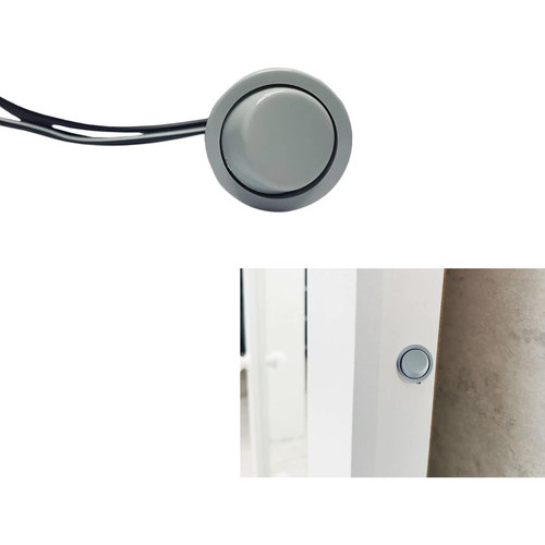 2x Interruptor Bolinha Simples Embutir Camarim  Cinza Cabo