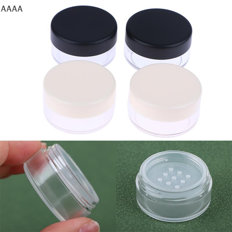 kaciiy 2g Caixa Vazia Portátil De Plástico Pote Vazio Com Peneira Cosméticos Viagem Maquiagem Jar Recipiente Recarregáve