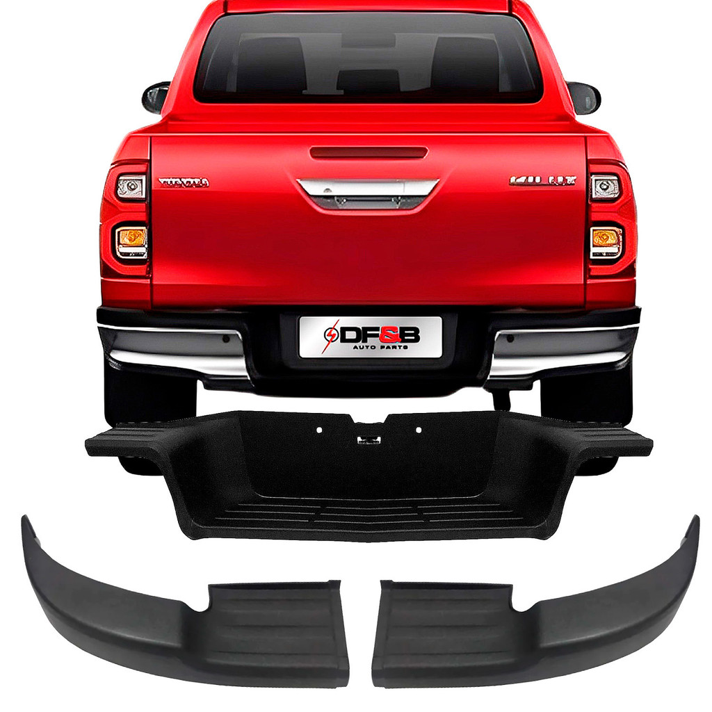 Kit 3 Pisantes Parachoque Traseiro Hilux 2016 A 2025