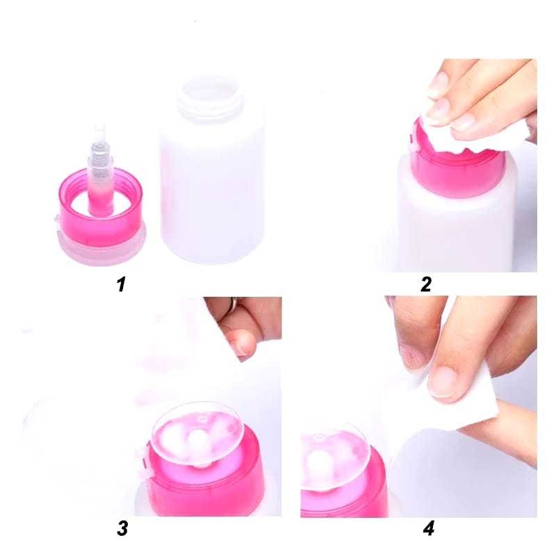 10 Unidades Porta Acetona Com Valvula Trava 60Ml cada Manicure