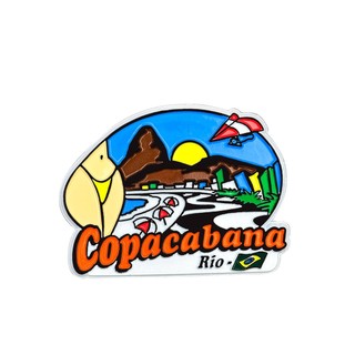 Imã Emborrachado Turístico Brinde Rio de Janeiro Copacabana Brasil