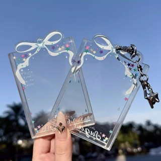 Transparente Acrílico Claro Estrela 3 Polegada Kpop Photocard Titular Do Cartão De Foto Saco Pingente Escola Papelaria em Oferta na Shopee