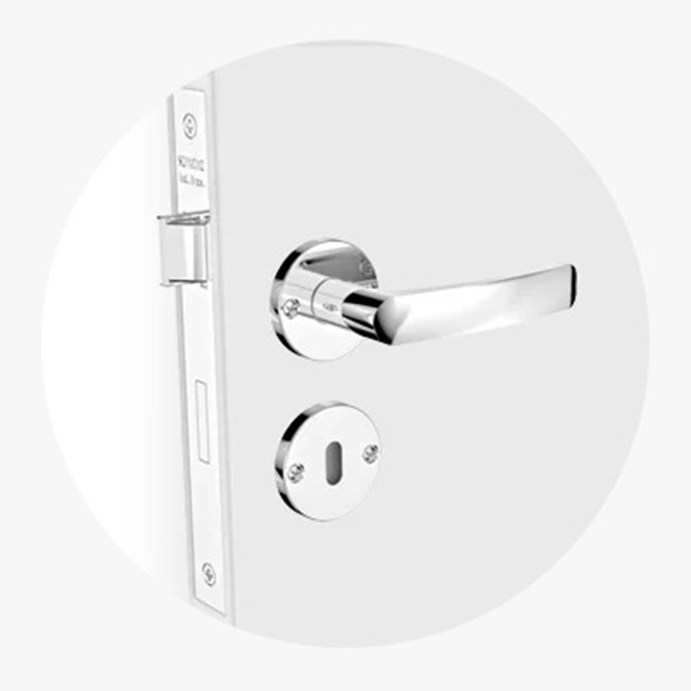 Fechadura Soprano Pali Reta Interna P/ Quarto Cromada ROS23 40x53