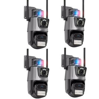 1-4 Câmera De Segurança Externa Lente V3/ICSEE Dupla ComSirene 4G/WIFI 6mp Full Hd 4K 360…