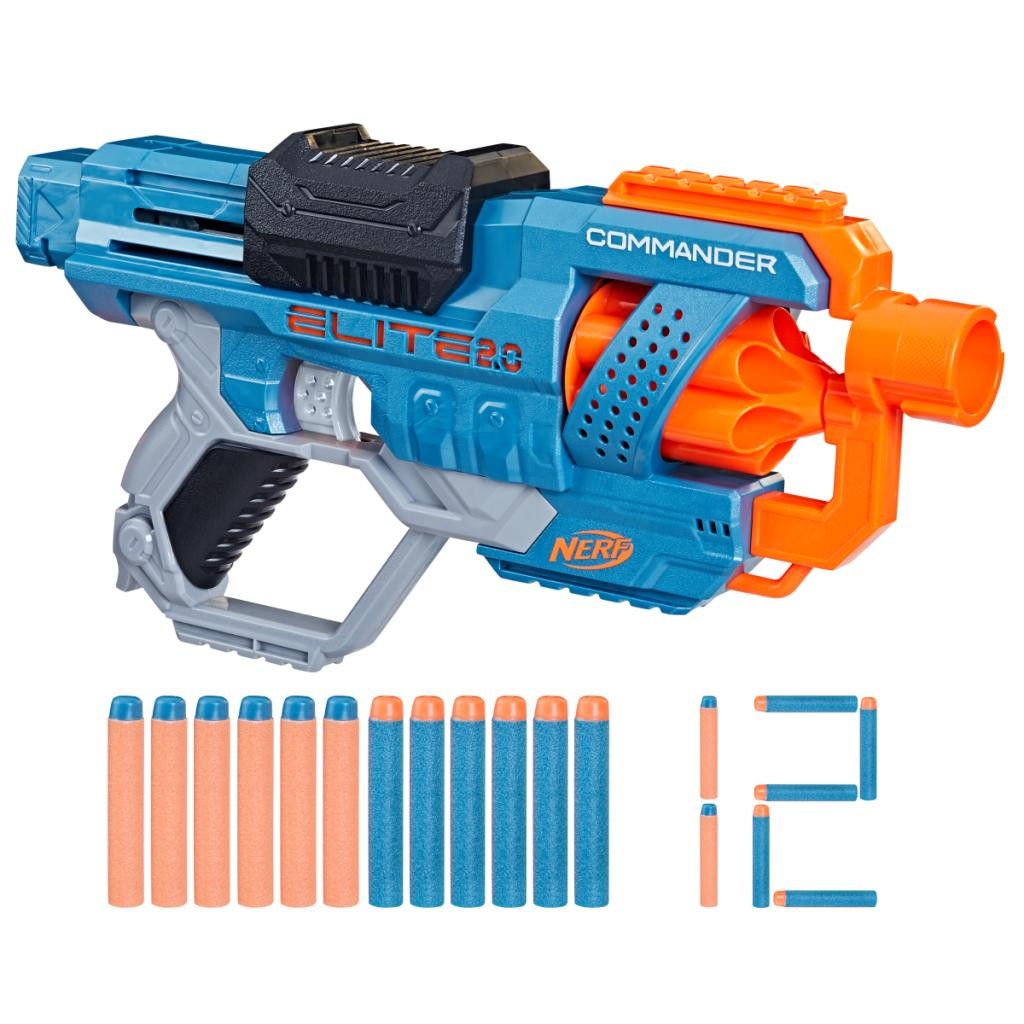 Nerf Elite 2.0 Commander Lança Dardos Hasbro Brinquedo Infantil Original Diversão De Combate Seguro