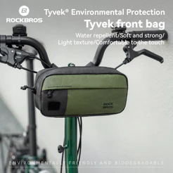 ROCKBROS Bolsa Para Guidão De Bicicleta , Capacidade De 1.5L , Armazenamento Portátil , Frontal Ciclismo , Leve , Repele
